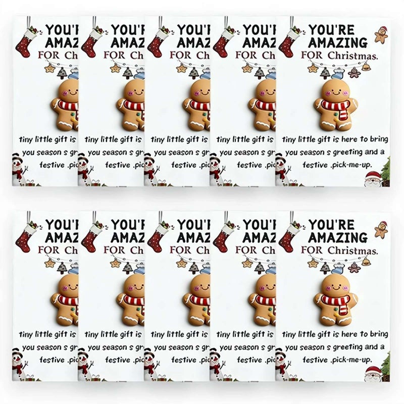 Christmas Pocket Hug, 10pcs Christmas Greeting Cards, Pocket Hugs, Xmas Note Cards for Coworker Employee Family Friends (B) - Image 3